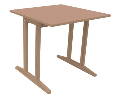 Table Soline piètement à dégagement latéral - 80x80 cm
